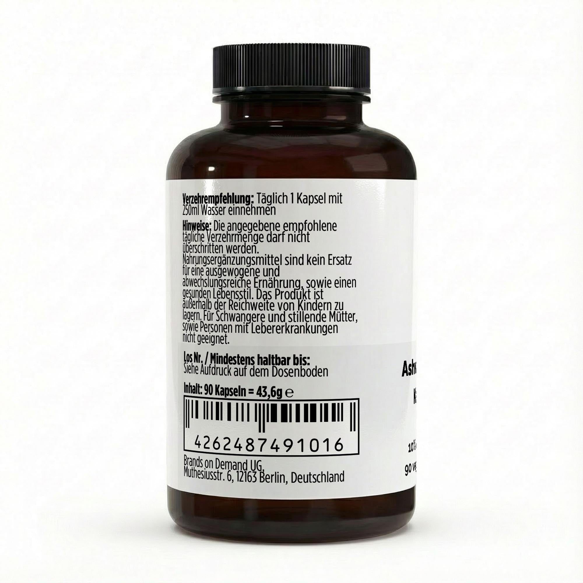 Ashwagandha (10% Withanolide) - 90 vegane Kapseln